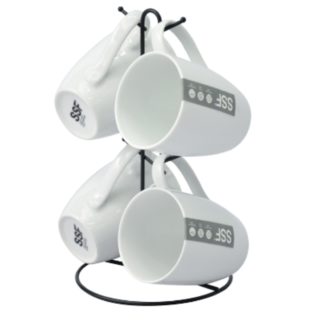 SSF 4PCS MUG SET WITH RACK KTWHJC170605