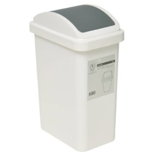 white plastic dustbin