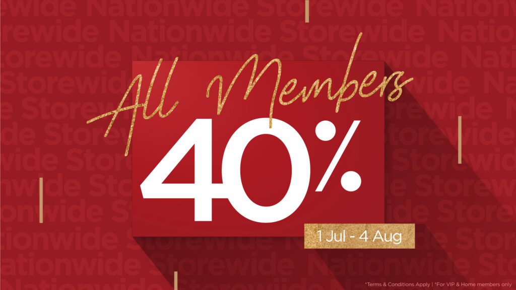 40% off in all SSF showrooms nationwide