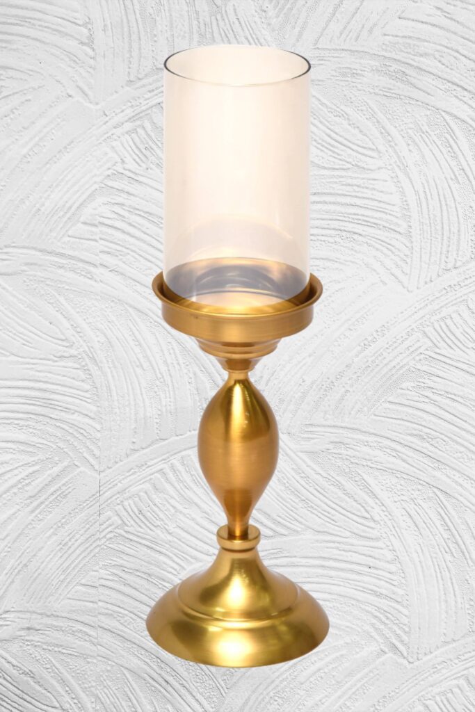 A candle holder is the perfect way to add metallic accents into your home. 