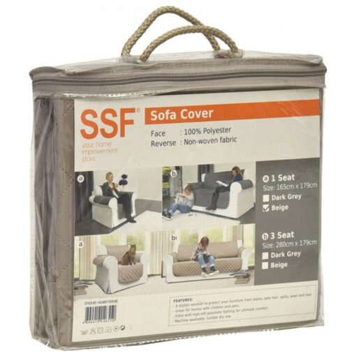 SSF BUVRIS 1 SEAT SOFA COVER (S - BEIGE) HGLRSF170701BE