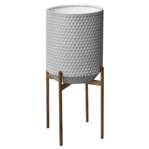 BEEHIVE GREY METAL PLANTER WITH STAND