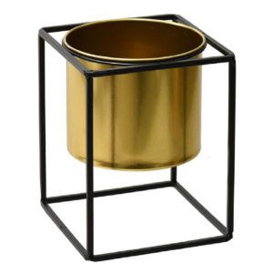 SINGLE REC METAL PLANTER WITH STAND (LARGE)