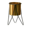 SINGLE METAL PLANTER WITH POINTY STAND