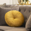 Grace Velvet Round Pillow . 350g . Golden . BBLTSH171202GD