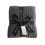 SSF 4 PIECES BEDDING SET - (BLACK BACKGROUND WITH WHITE STRIPES) BBSAWH190920QK