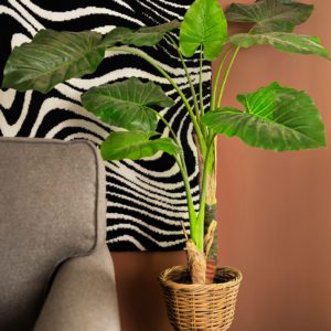 Amani Artificial Potted Taro Leaves Tree