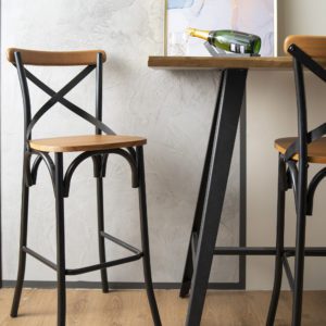 Bar Stool With Backrest . FCHHLC191003BK