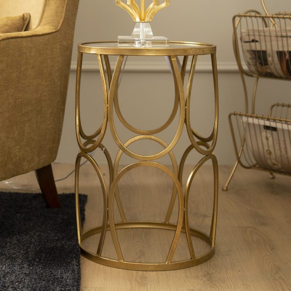 Emas Gold Side Table . Large . FCOHBA150606L