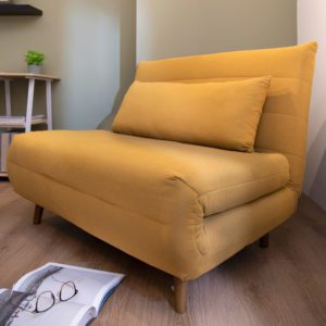 Meggie Plush Sofa Bed . Yellow . FSOCQN190306YL