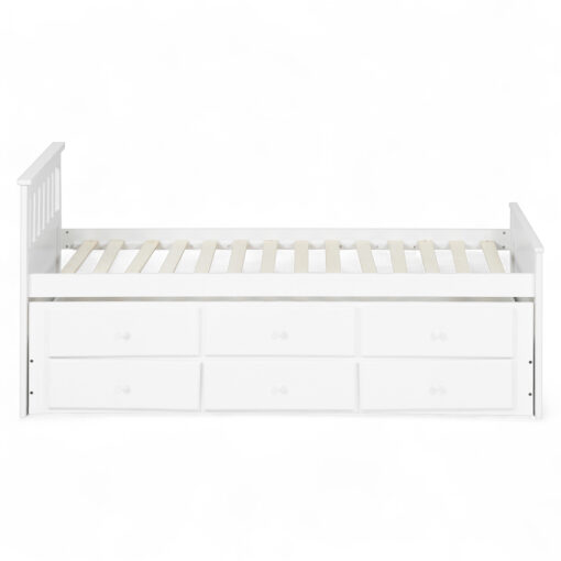 Eleanor Single Size Bed Frame with Pullout & 3 Drawers - Image 5
