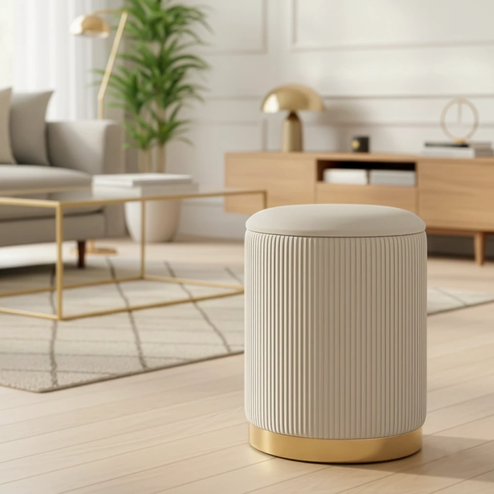 Barry Round Storage Stool - Image 6