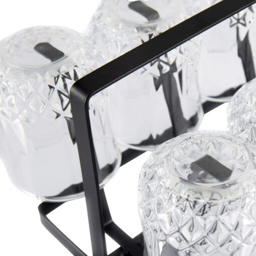 6 Pcs Glass Set with Iron Stand - Image 7