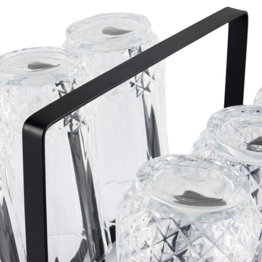 6 Pcs Glass Set with Iron Stand - Image 10