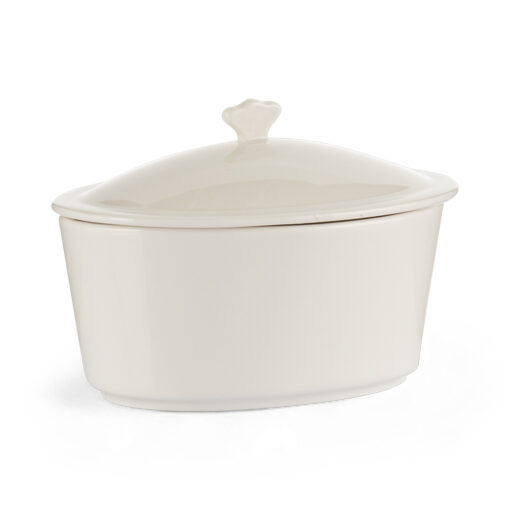 Oval Shaped Bowl with Lid (W15.5cm)