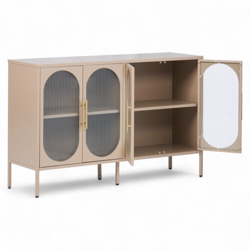 Ricca 4 Glass Doors Cabinet - Image 6
