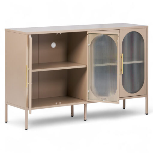 Ricca 4 Glass Doors Cabinet - Image 7