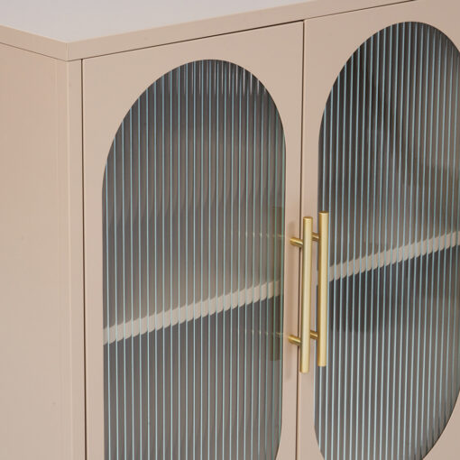 Ricca 4 Glass Doors Cabinet - Image 9