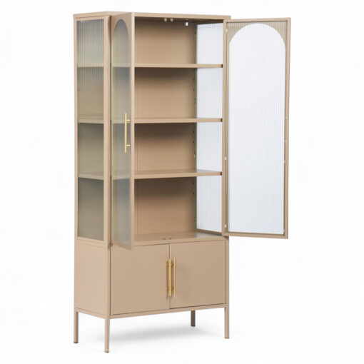 Ricca 2 Glass Doors Display Cabinet - Image 2