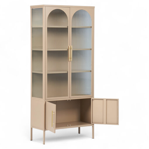 Ricca 2 Glass Doors Display Cabinet - Image 6
