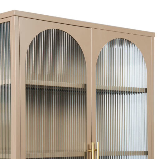 Ricca 2 Glass Doors Display Cabinet - Image 7
