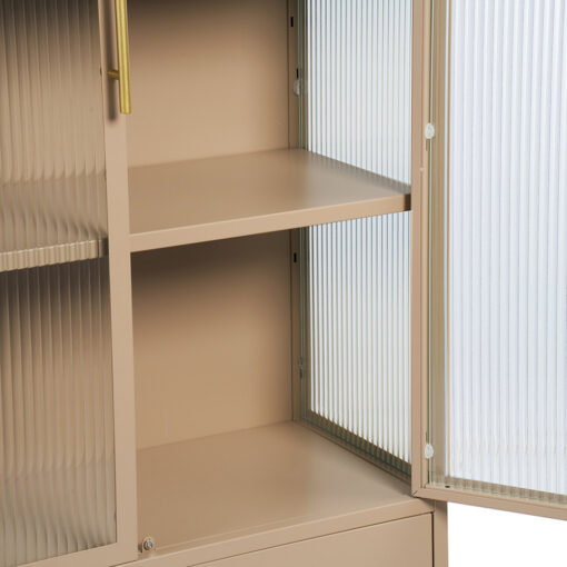 Ricca 2 Glass Doors Display Cabinet - Image 8