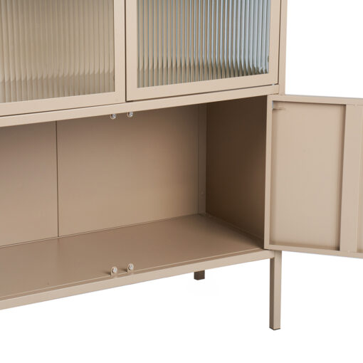 Ricca 2 Glass Doors Display Cabinet - Image 9