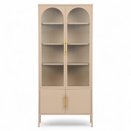 Ricca 2 Glass Doors Display Cabinet - Image 3
