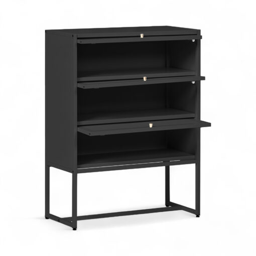 Luisa 3 Tier Folding Door Cabinet - Image 12