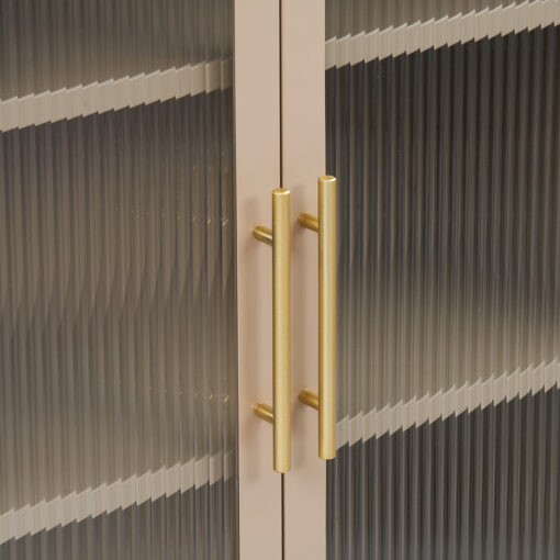 Ricca 2 Glass Doors with 4 Drawers Cabinet - Image 9