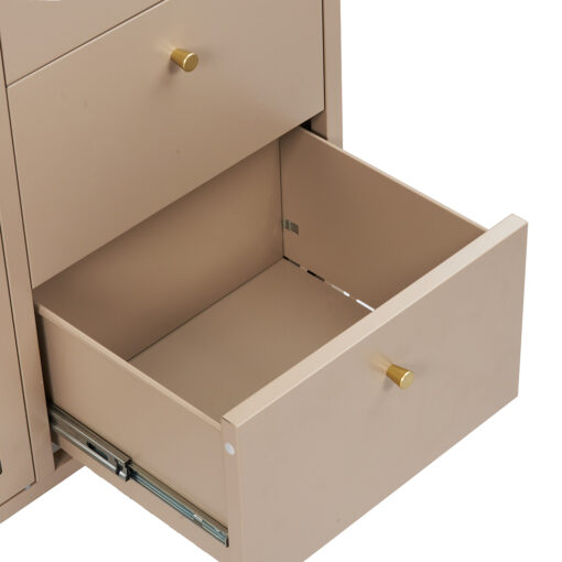 Ricca 2 Glass Doors with 4 Drawers Cabinet - Image 10