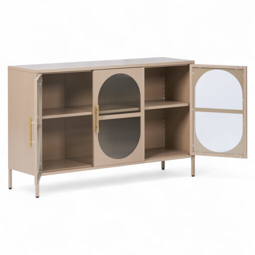 Ricca 3 Glass Doors Cabinet - Image 2