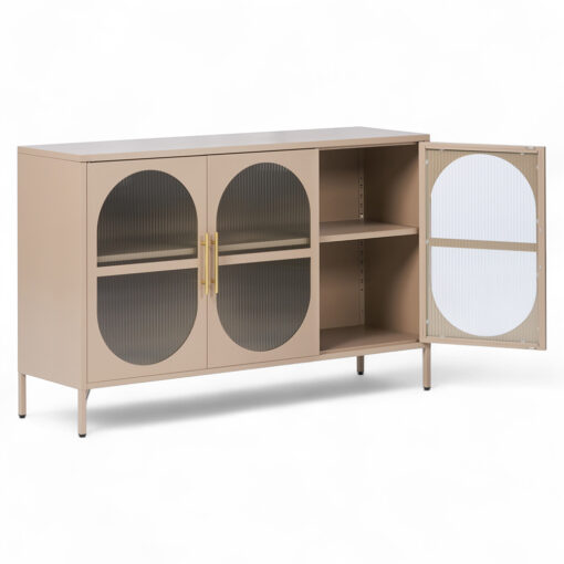 Ricca 3 Glass Doors Cabinet - Image 6