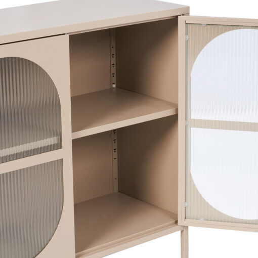 Ricca 3 Glass Doors Cabinet - Image 9