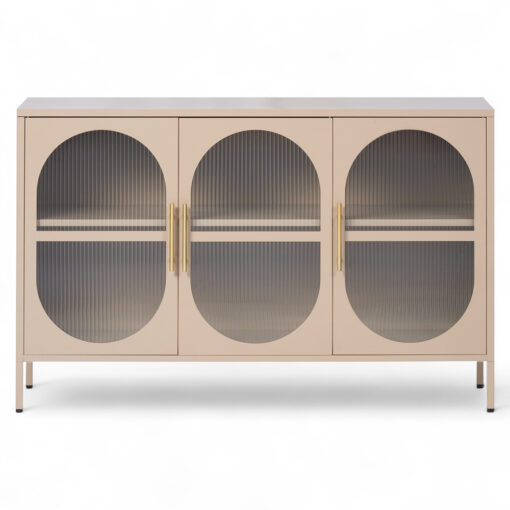 Ricca 3 Glass Doors Cabinet - Image 3