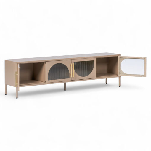 Ricca 4 Glass Doors TV Cabinet - Image 2