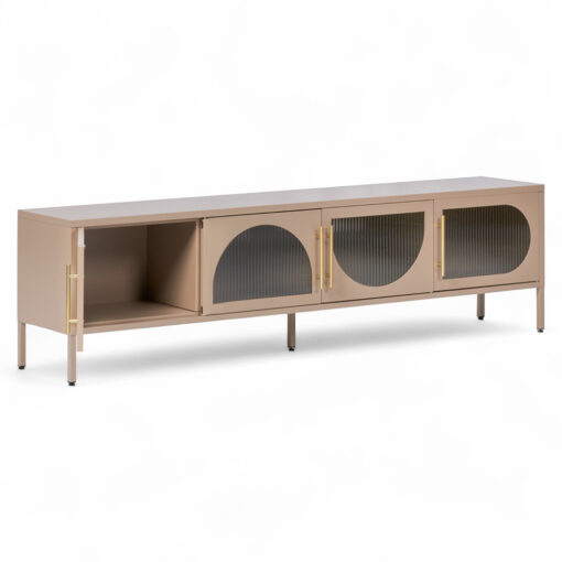 Ricca 4 Glass Doors TV Cabinet - Image 8