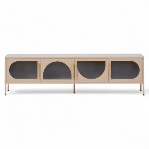 Ricca 4 Glass Doors TV Cabinet - Image 3