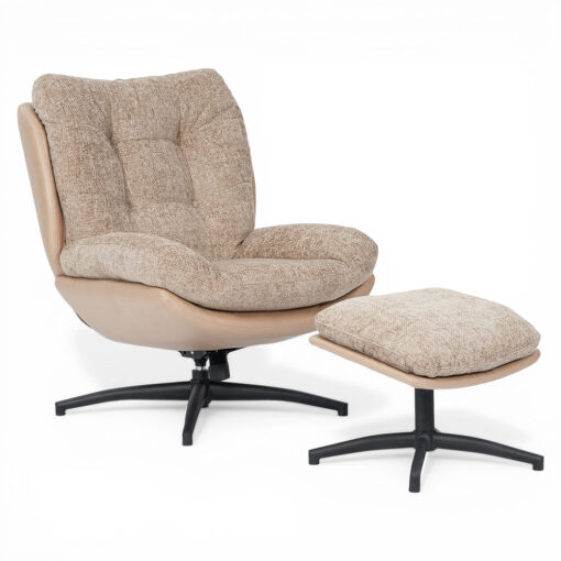 Kelcie Swivel Lounge Chair with Ottoman