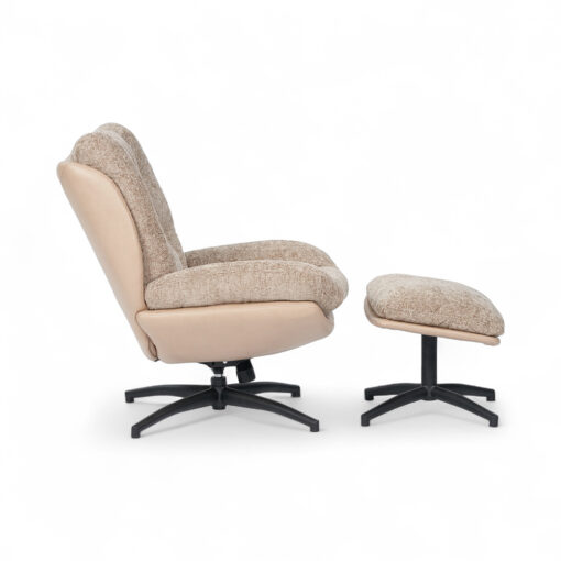 Kelcie Swivel Lounge Chair with Ottoman - Image 3