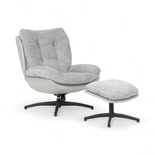Kelcie Swivel Lounge Chair with Ottoman - Image 15