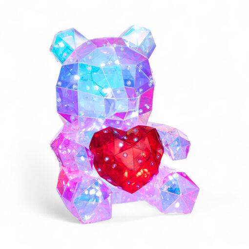 Bear Holding Heart with RGB Light (H25cm) - Image 5
