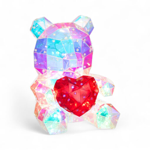 Bear Holding Heart with RGB Light (H25cm) - Image 7