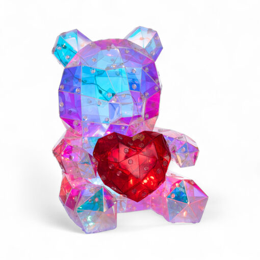 Bear Holding Heart with RGB Light (H25cm) - Image 12