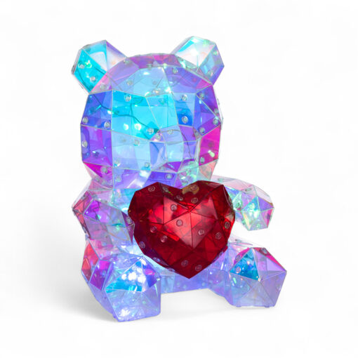 Bear Holding Heart with RGB Light (H25cm) - Image 13