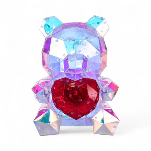 Bear Holding Heart with RGB Light (H25cm) - Image 2