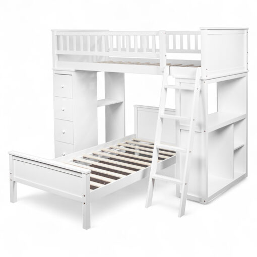 Carolee Single Bunk Bed with Storage Drawer - Image 2