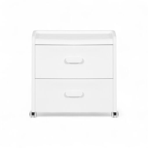 Diaz Bedside Table with Wheels (2 Drawers) - Image 3