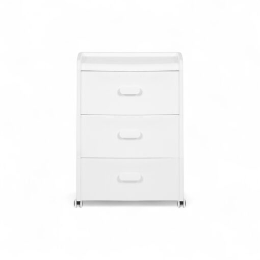 Diaz Bedside Table with Wheels (3 Drawers) - Image 3