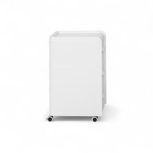 Diaz Bedside Table with Wheels (3 Drawers) - Image 4